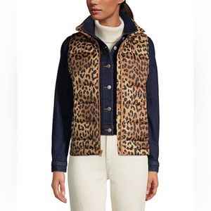Lands' End Leopard Print Vest
